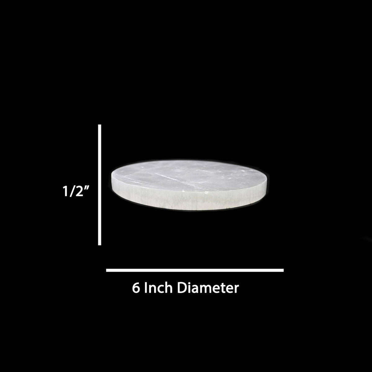 Round Selenite Charging Plate - (6 in.)
