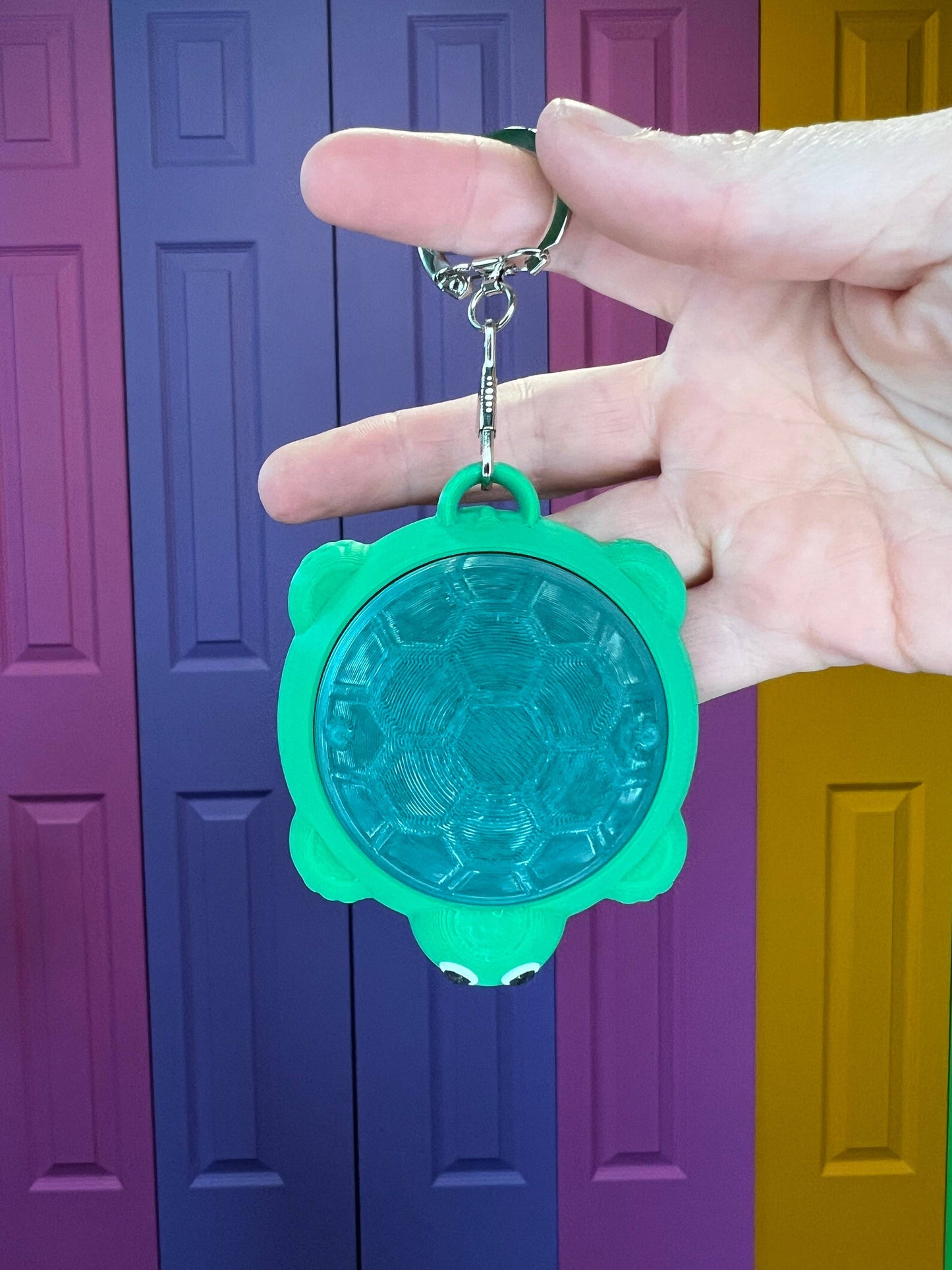 Turtle Childhood Sandbox Fidget Toy Clicker Keychain