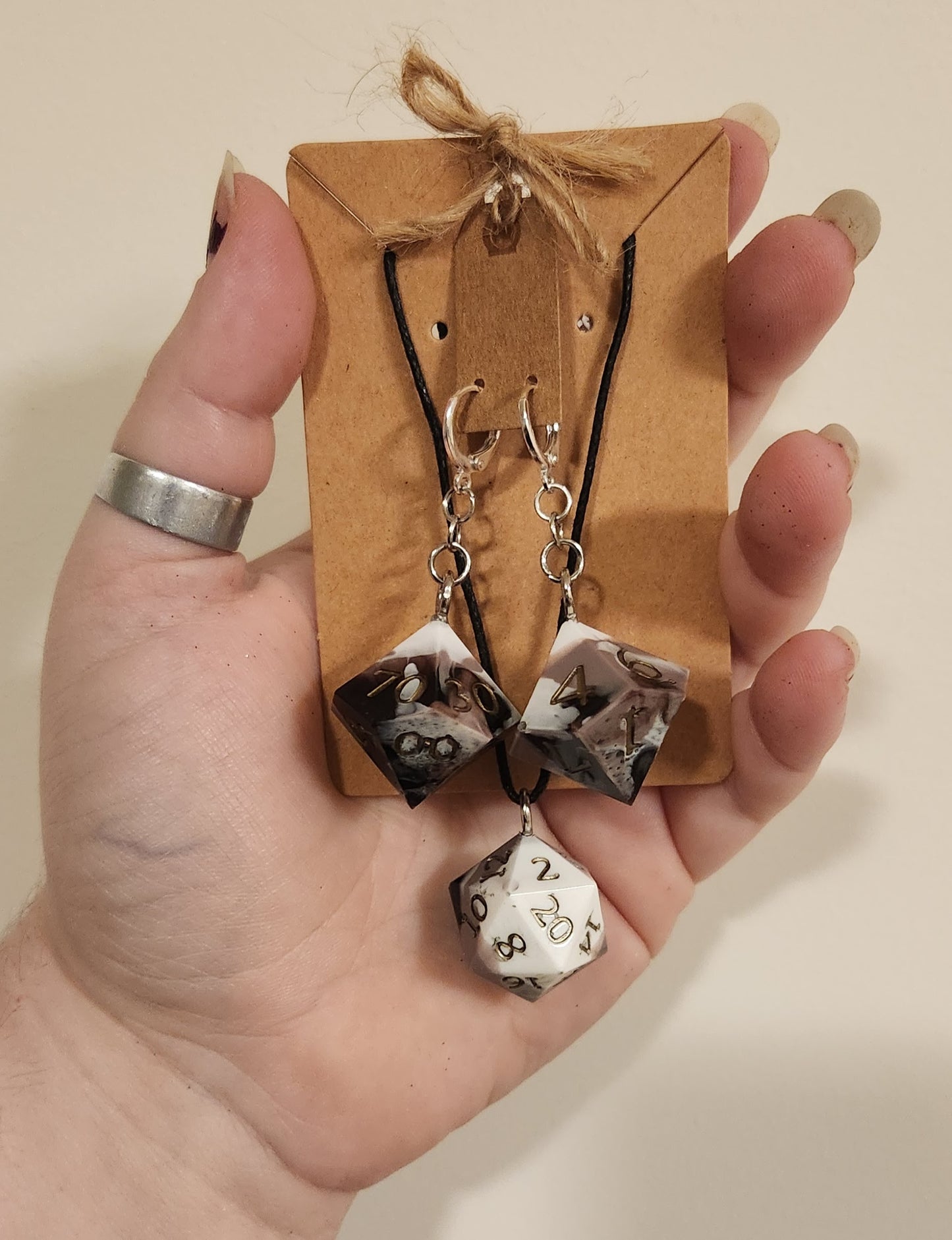 Resin Dice Necklaces & Earrings