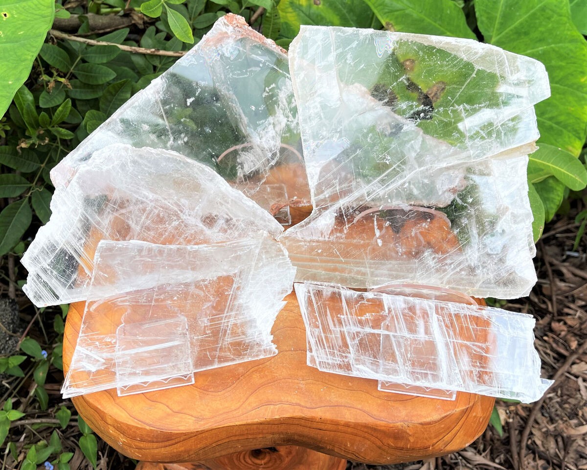 Raw Clear Selenite Slabs