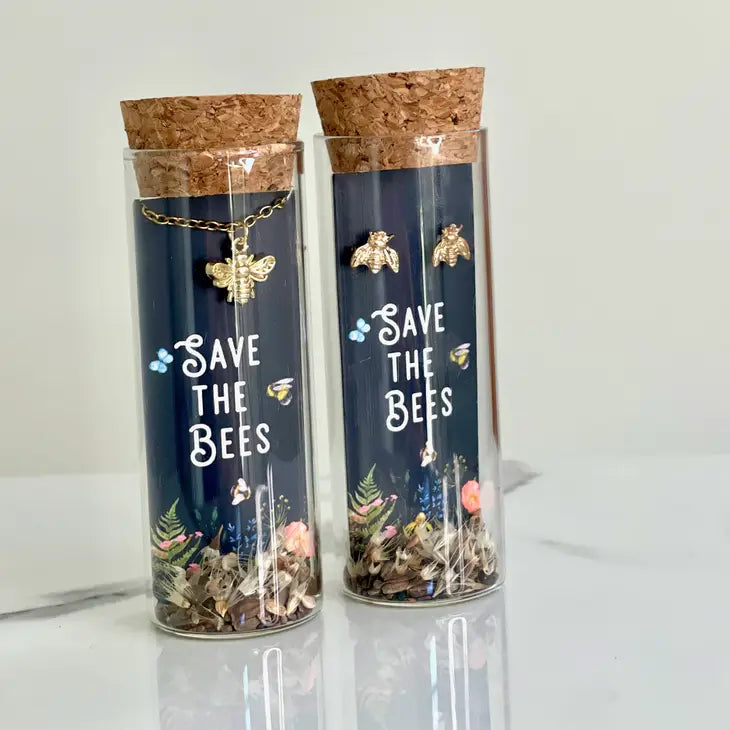Save the Bees Necklace + Wildflower Seed Mix