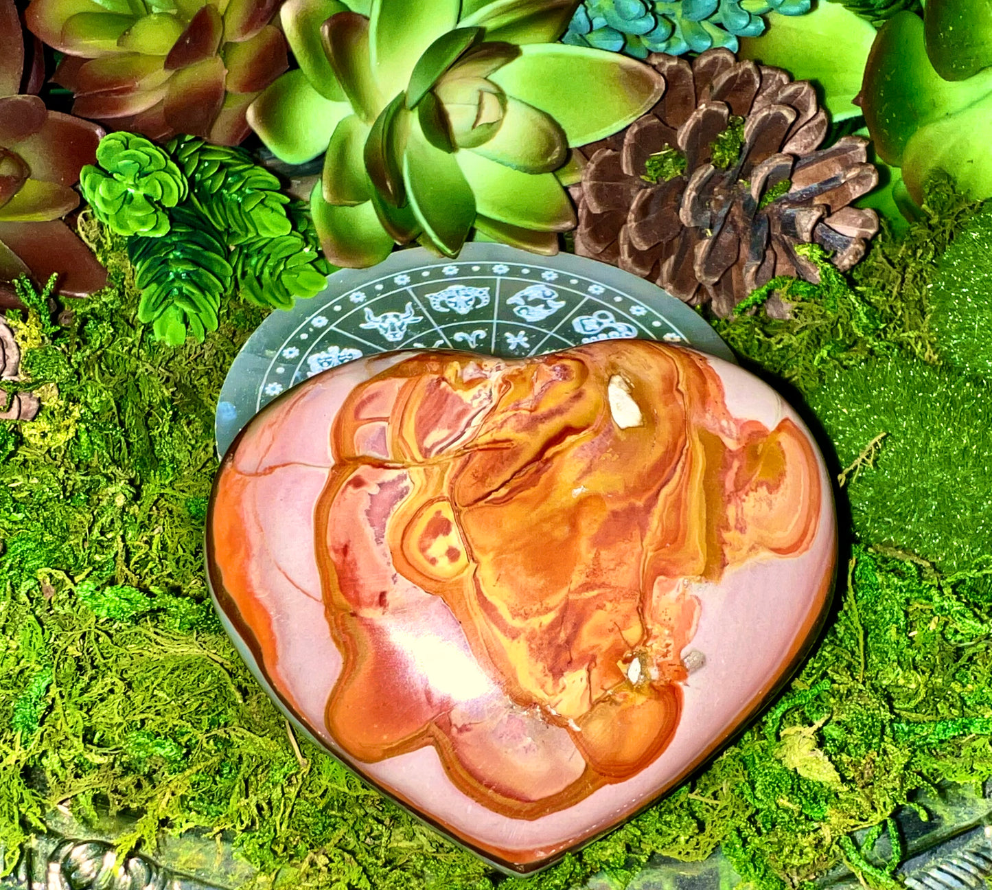 Large Polychrome Jasper Heart