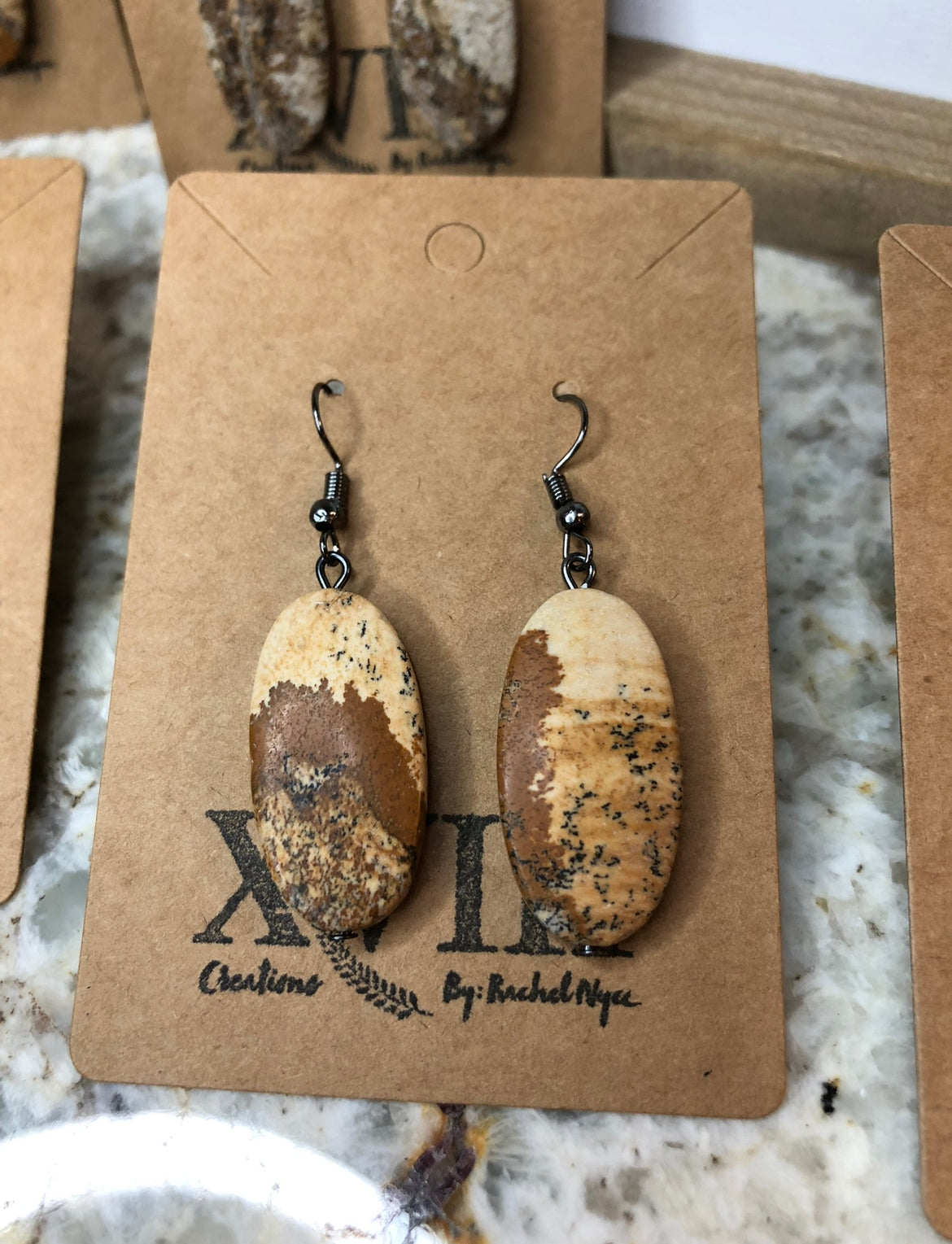 Picture Jasper Earrings